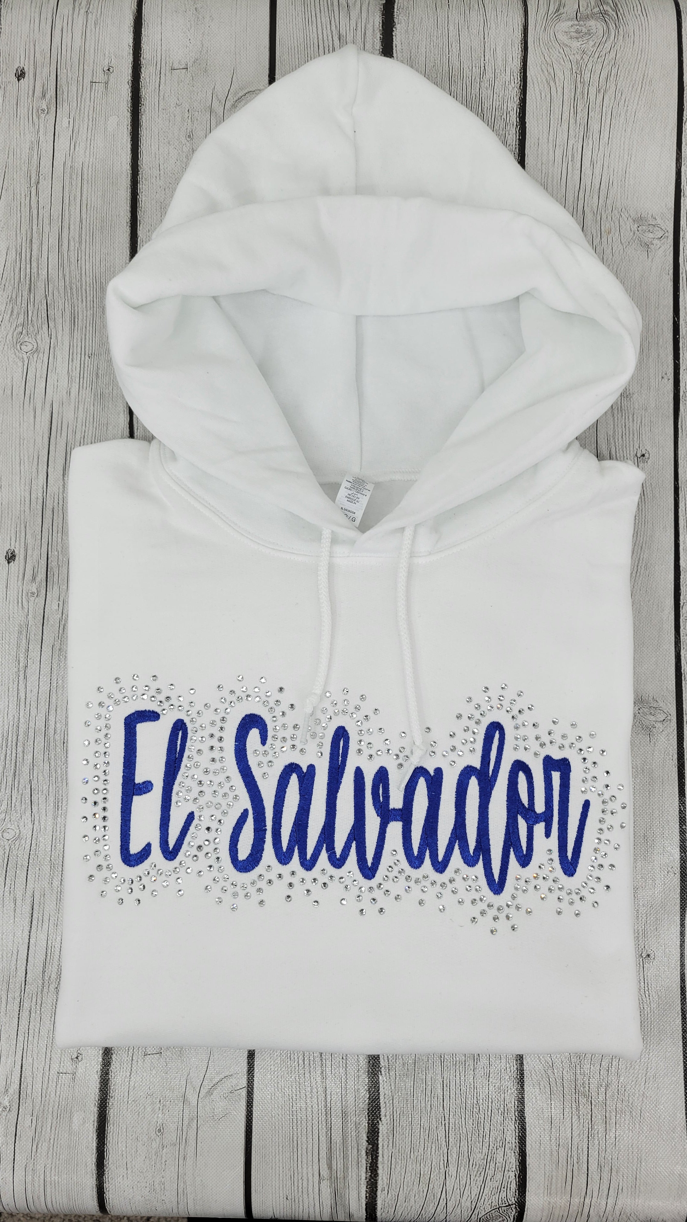 El Salvador Embroidered & Bling Sweatshirt