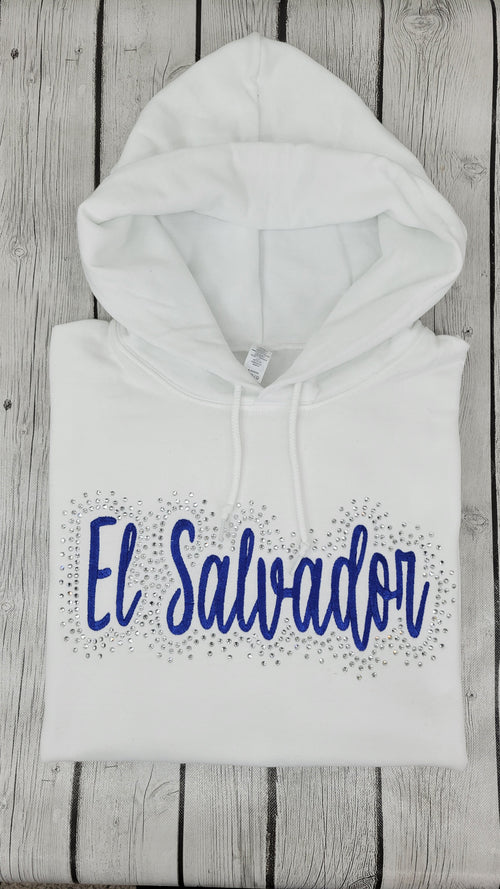 El Salvador Embroidered & Bling Sweatshirt