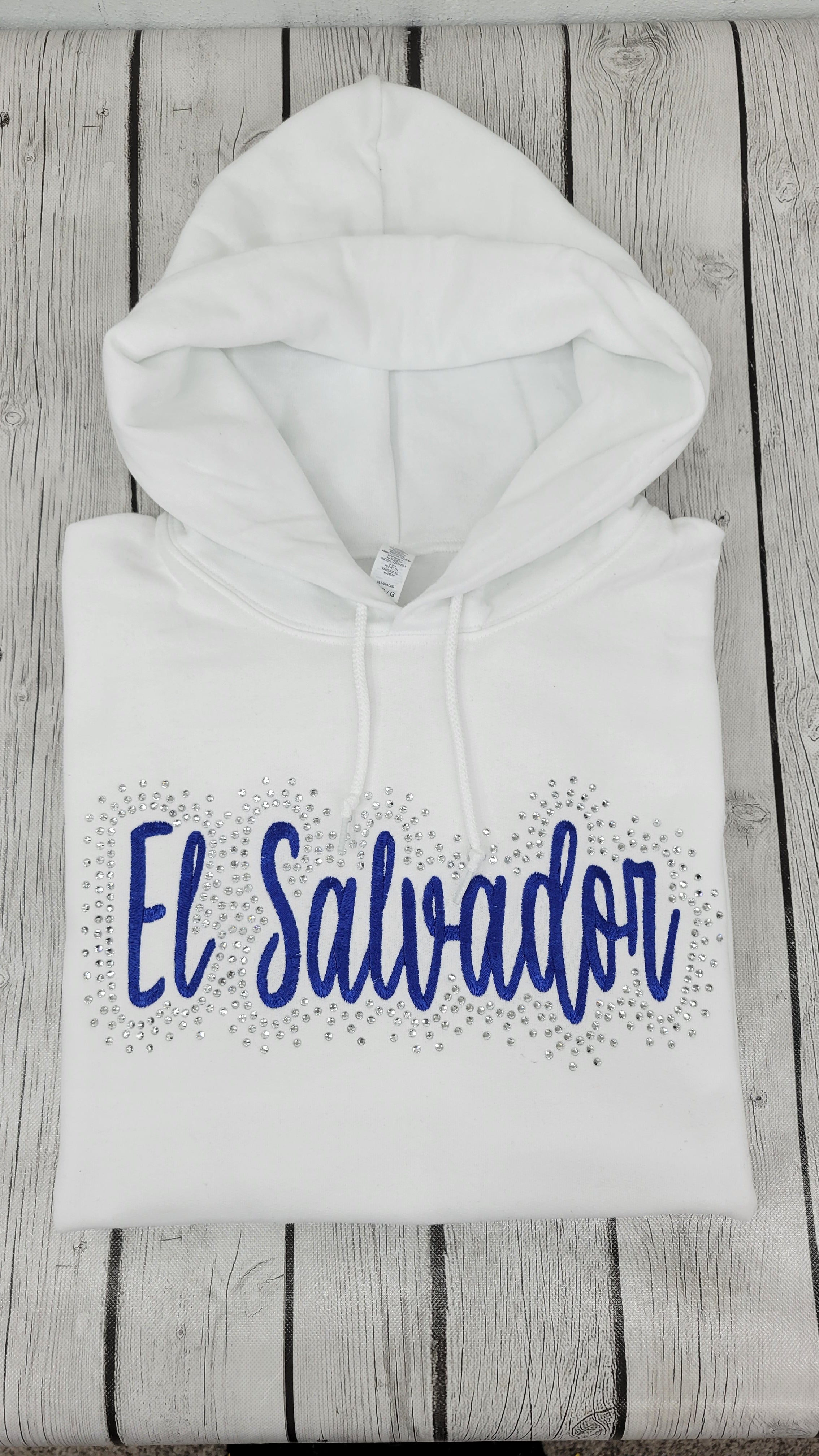 El Salvador Embroidered & Bling Sweatshirt