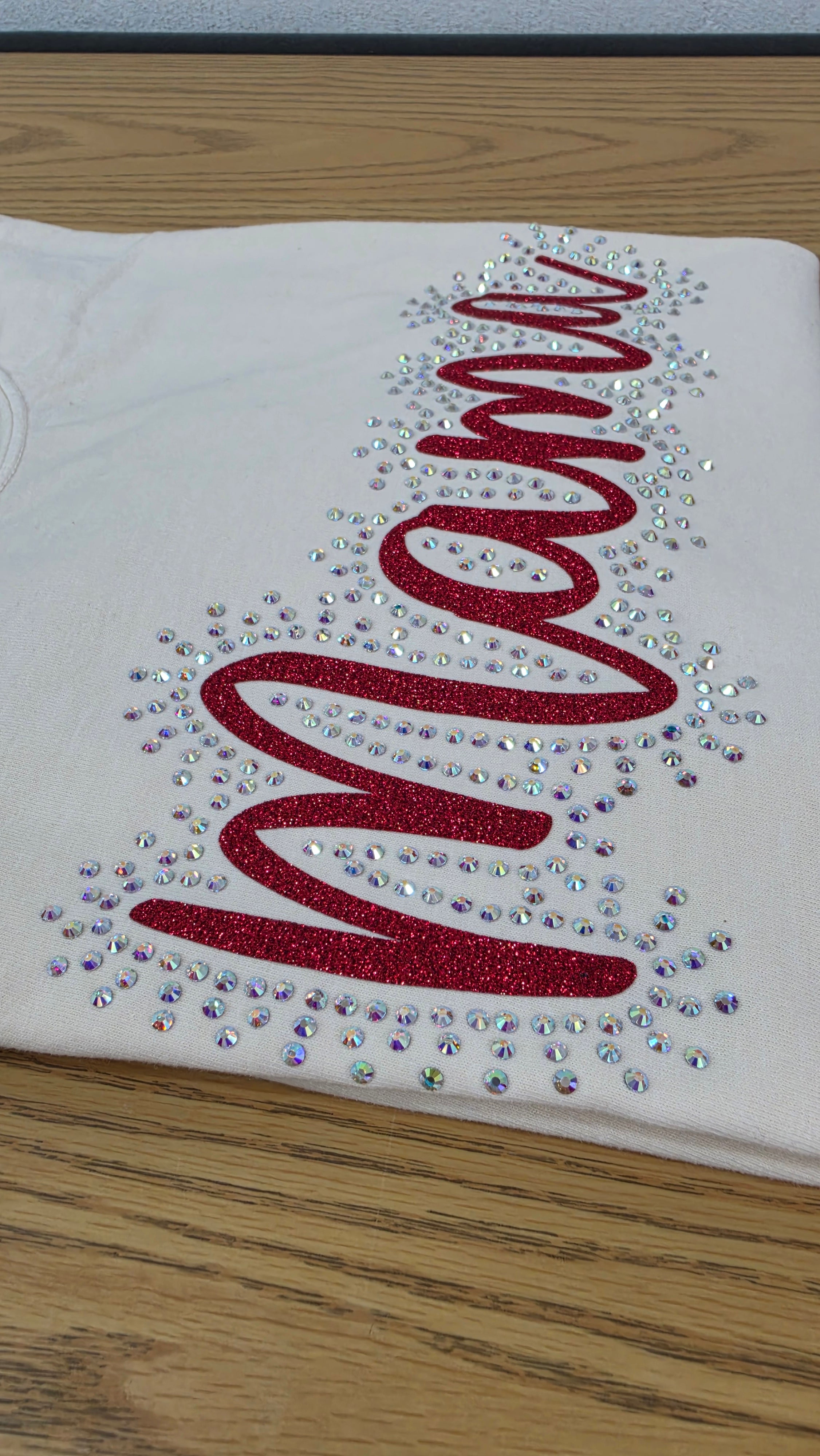 Custom Mama Glitter & Rhinestone Tee